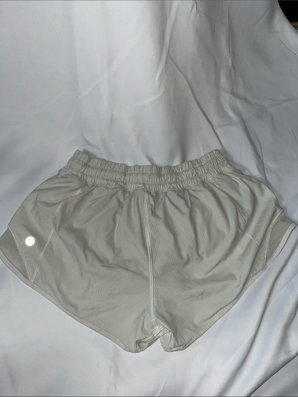 lululemon athletica White Running Shorts with Reflective Accents - Picture 3 of 6
